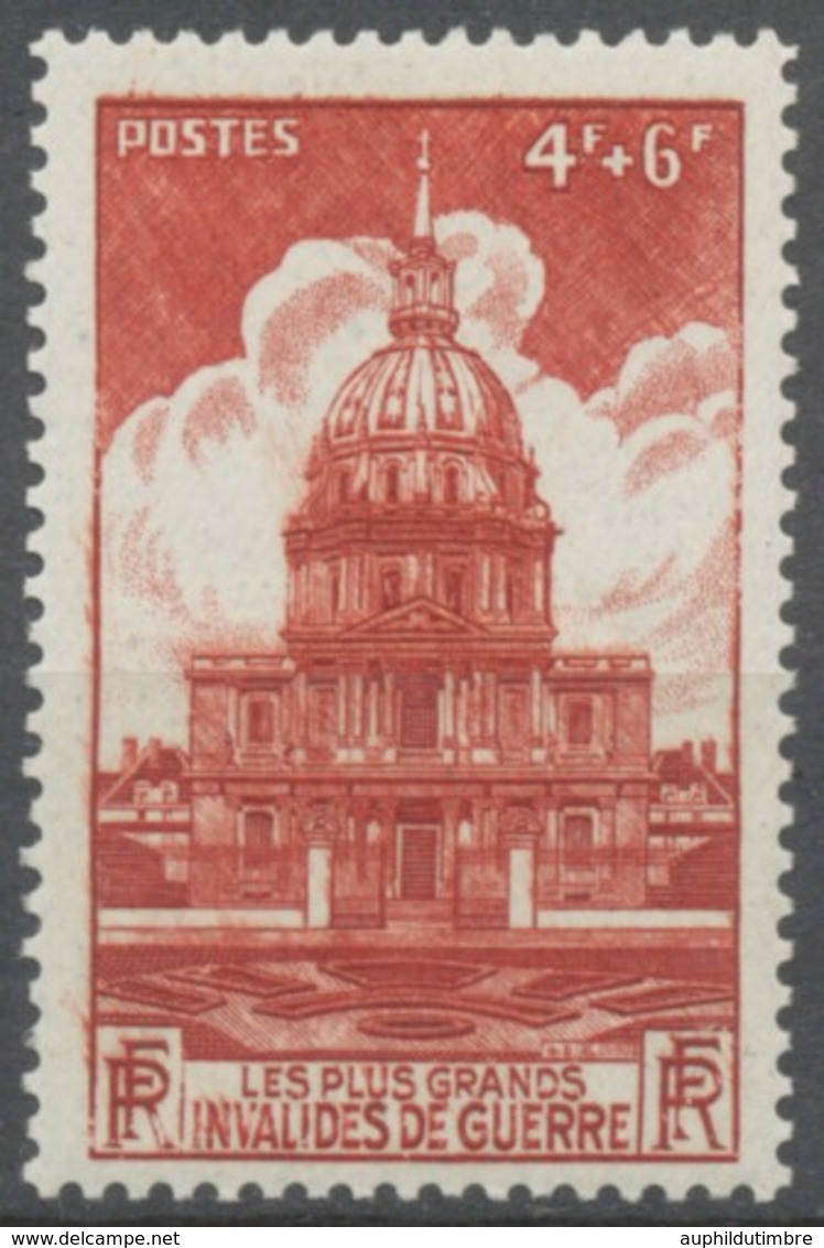 Pour Les Plus Grands Invalides De Guerre. Chapelle Des Invalides, à Paris. 4f.+6f. Rouge-brun Neuf Luxe ** Y751 - Unused Stamps