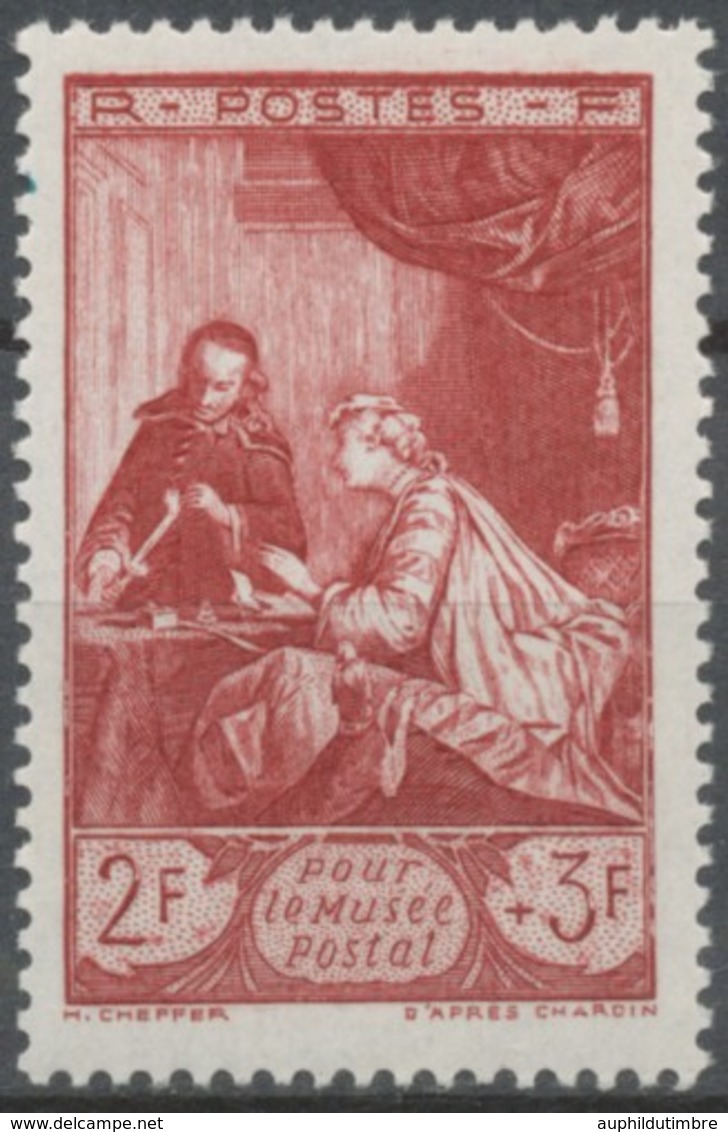 Pour Le Musée Postal. Le Cachet De Cire, D'après J.-B Chardin (1699-1779) 2f.+3f. Rouge-brun Neuf Luxe ** Y753 - Unused Stamps