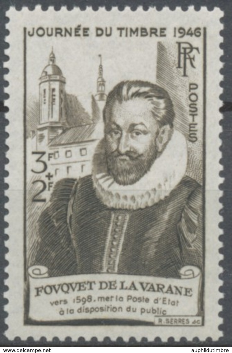 Journée Du Timbre. Guillaume Fouquet Et Chapelle Du Prytanée De La Flèche. 3f.+2f. Brun-noir Neuf Luxe ** Y754 - Unused Stamps