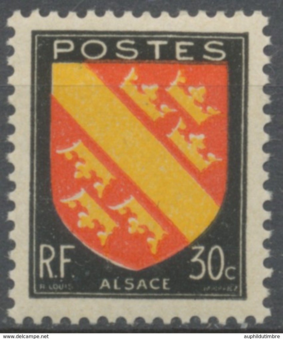 Armoiries De Provinces (III) Alsace. 30c. Noir, Rouge Et Jaune Neuf Luxe ** Y756 - Ungebraucht