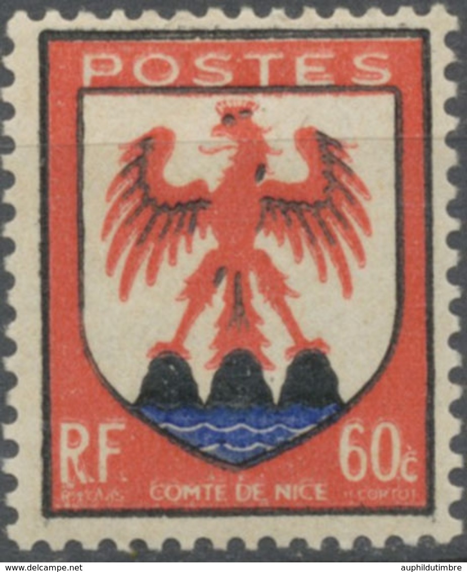 Armoiries De Provinces (III) Nice. 60c. Noir, Rouge Et Outremer Neuf Luxe ** Y758 - Unused Stamps