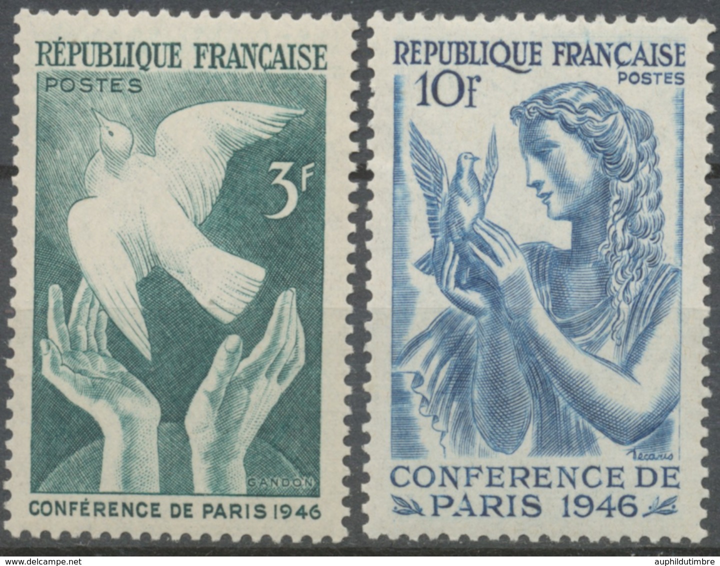 Conférence De La Paix, à Paris. N°761 à 762 Neuf Luxe ** Y762S - Unused Stamps