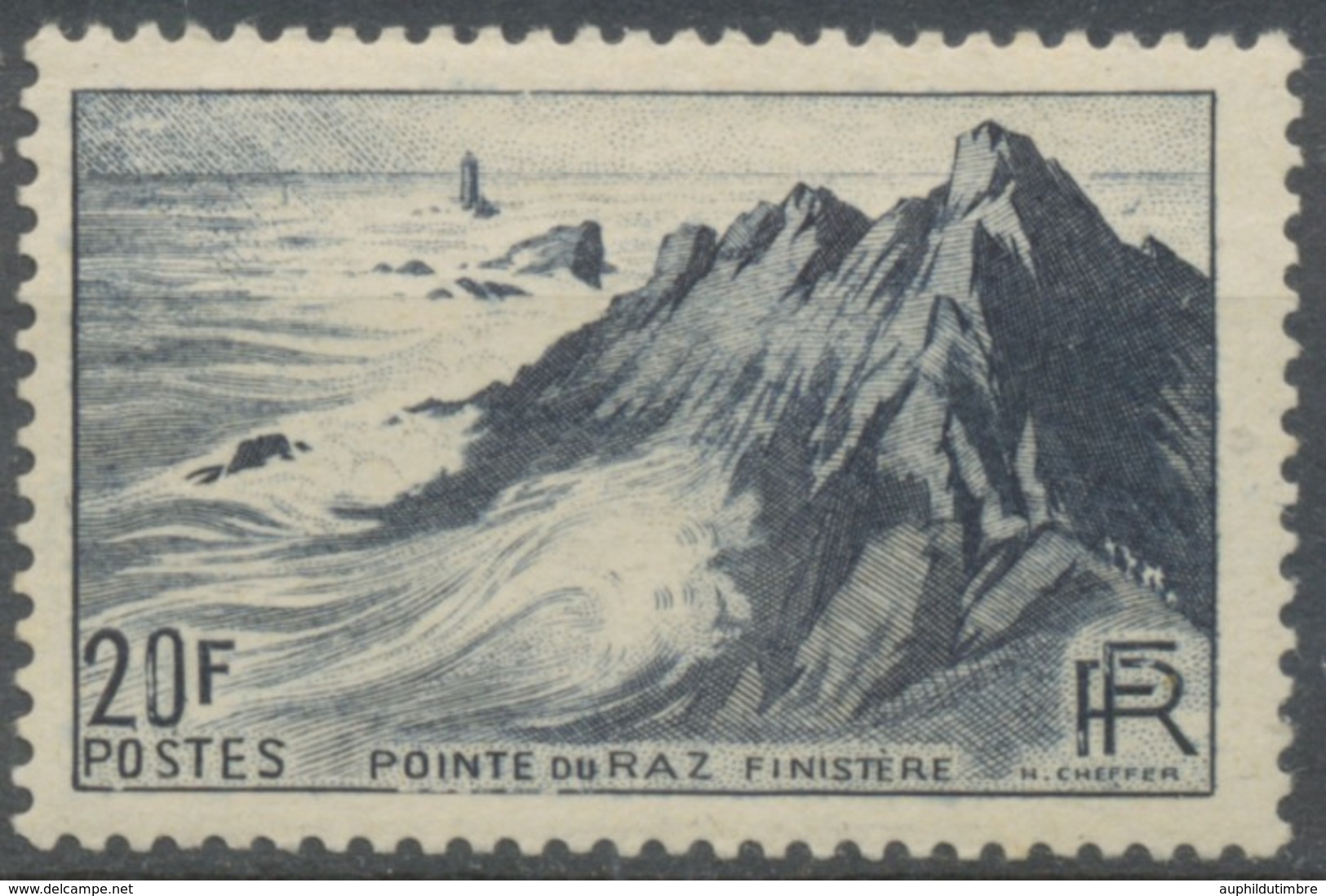 Monuments Et Sites. Pointe Du Raz. 20f. Bleu-noir Neuf Luxe ** Y764 - Unused Stamps