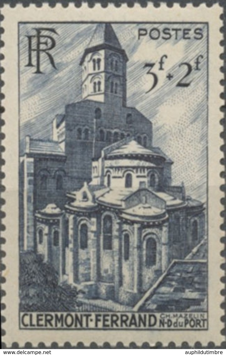 Cathédrales Et Basiliques. Basilique Notre-Dame Du Port, à Clermont-Ferrand 3f.+2f. Bleu-noir Neuf Luxe ** Y773 - Ungebraucht