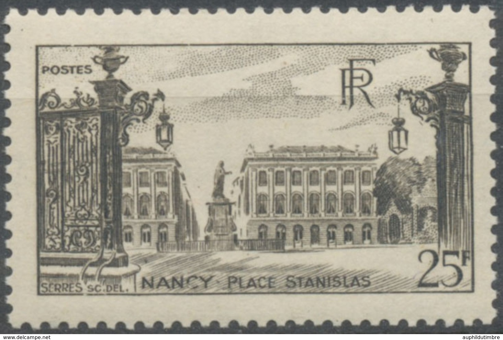 Monuments Et Sites. Place Stanislas, à Nancy.  25f. Brun-noir Neuf Luxe ** Y778 - Ungebraucht