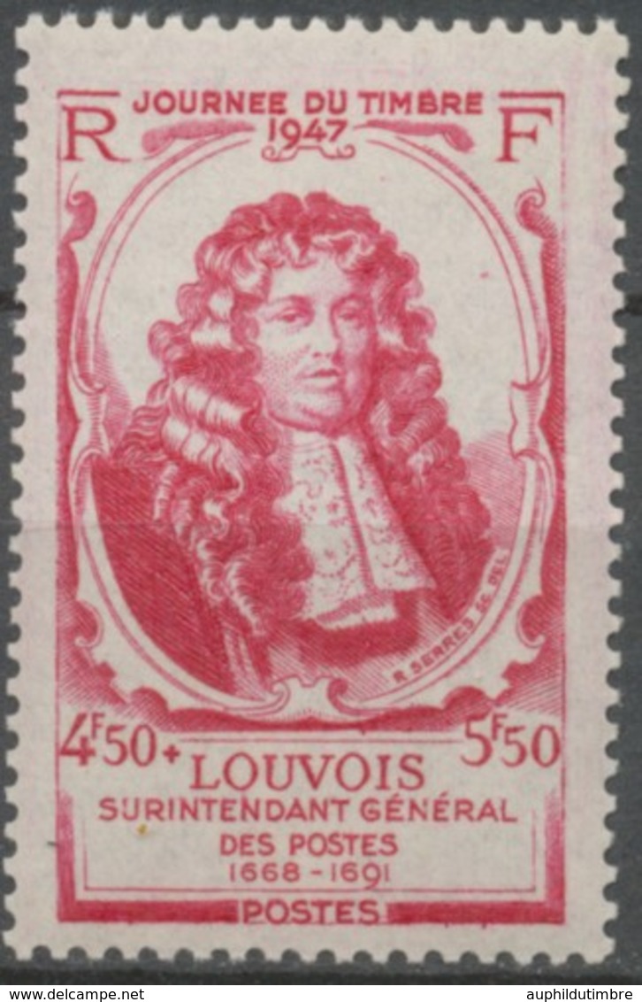 Journée Du Timbre. Michel Le Tellier, Marquis De Louvois.  4f.50+5f.50 Rose Carminé Neuf Luxe ** Y779 - Neufs