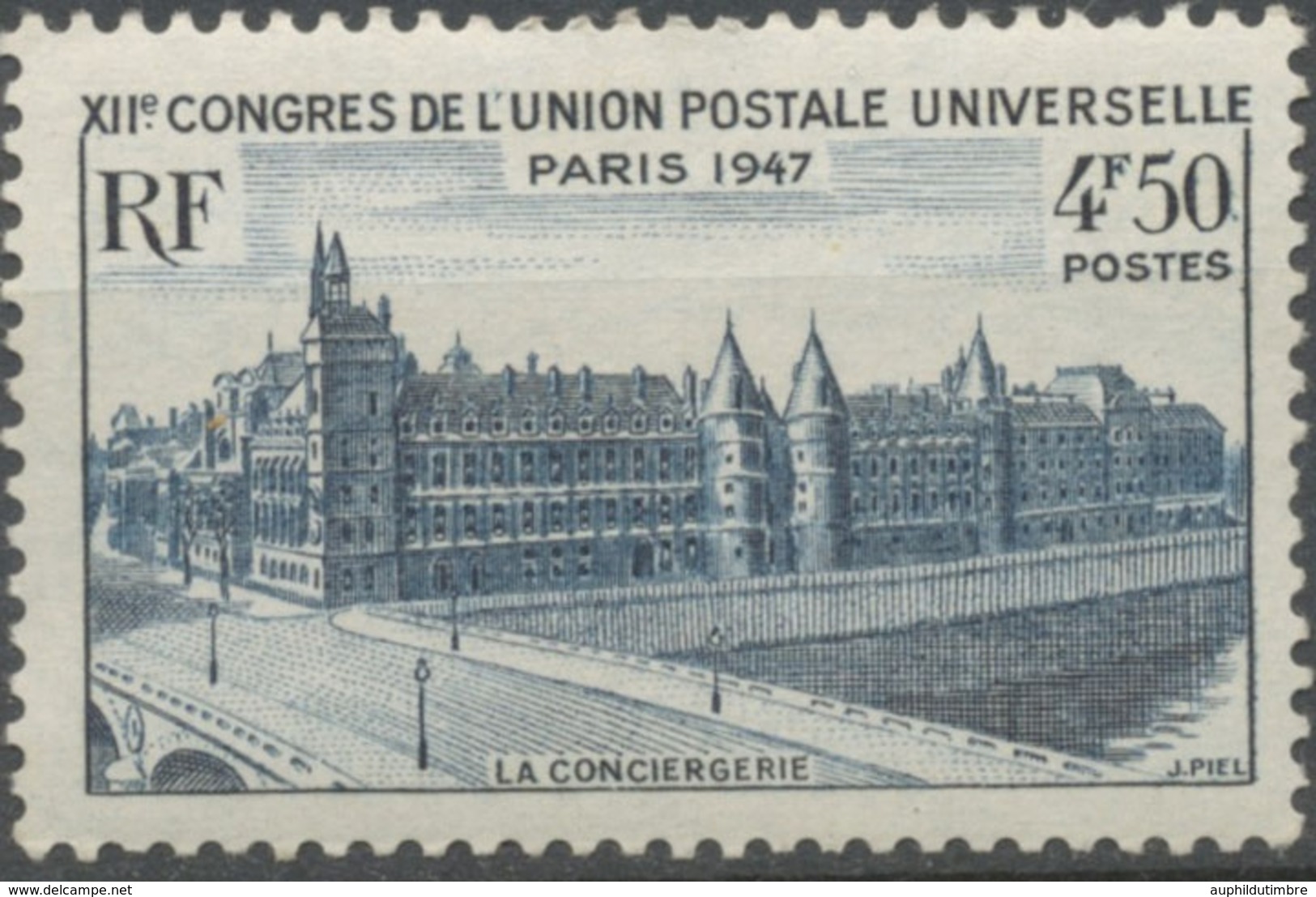 12e Congrès De L'Union Postale Universelle, à Paris. La Conciergerie.  4f.50 Bleu-gris Neuf Luxe ** Y781 - Unused Stamps