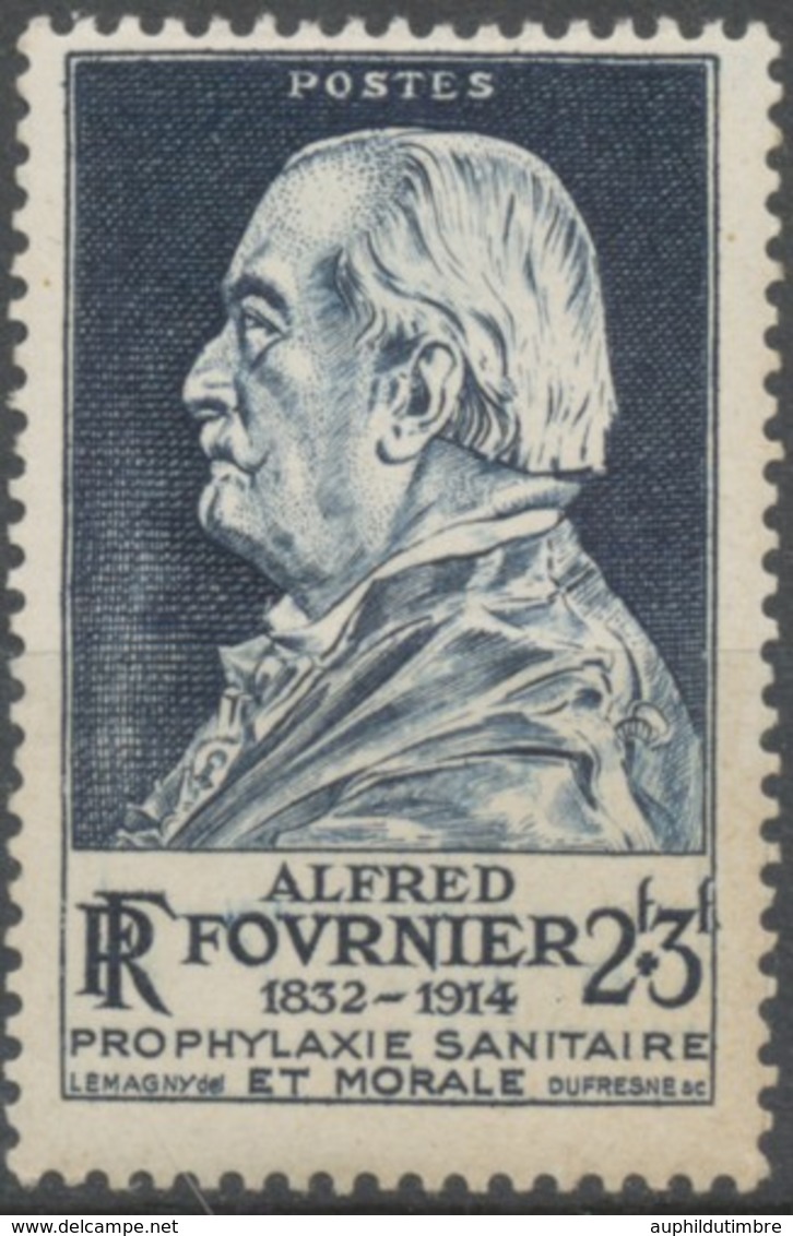 Alfred Fournier. Type De 1946 (no 748) 2f. + 3f. Bleu-noir (748) Neuf Luxe ** Y789 - Unused Stamps