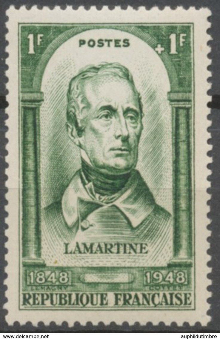 Centenaire De La Révolution De 1848. Alphonse Marie-Louis Prat De Lamartine (1790-1869) 1f + 1f. Vert Neuf Luxe ** Y795 - Ungebraucht