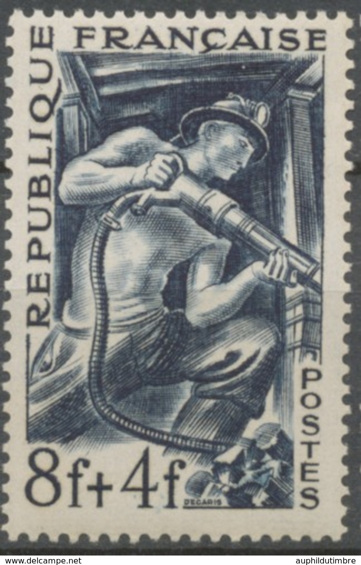 Série Des Métiers. Mineur. 8f. + 4f. Bleu-noir Neuf Luxe ** Y825 - Unused Stamps