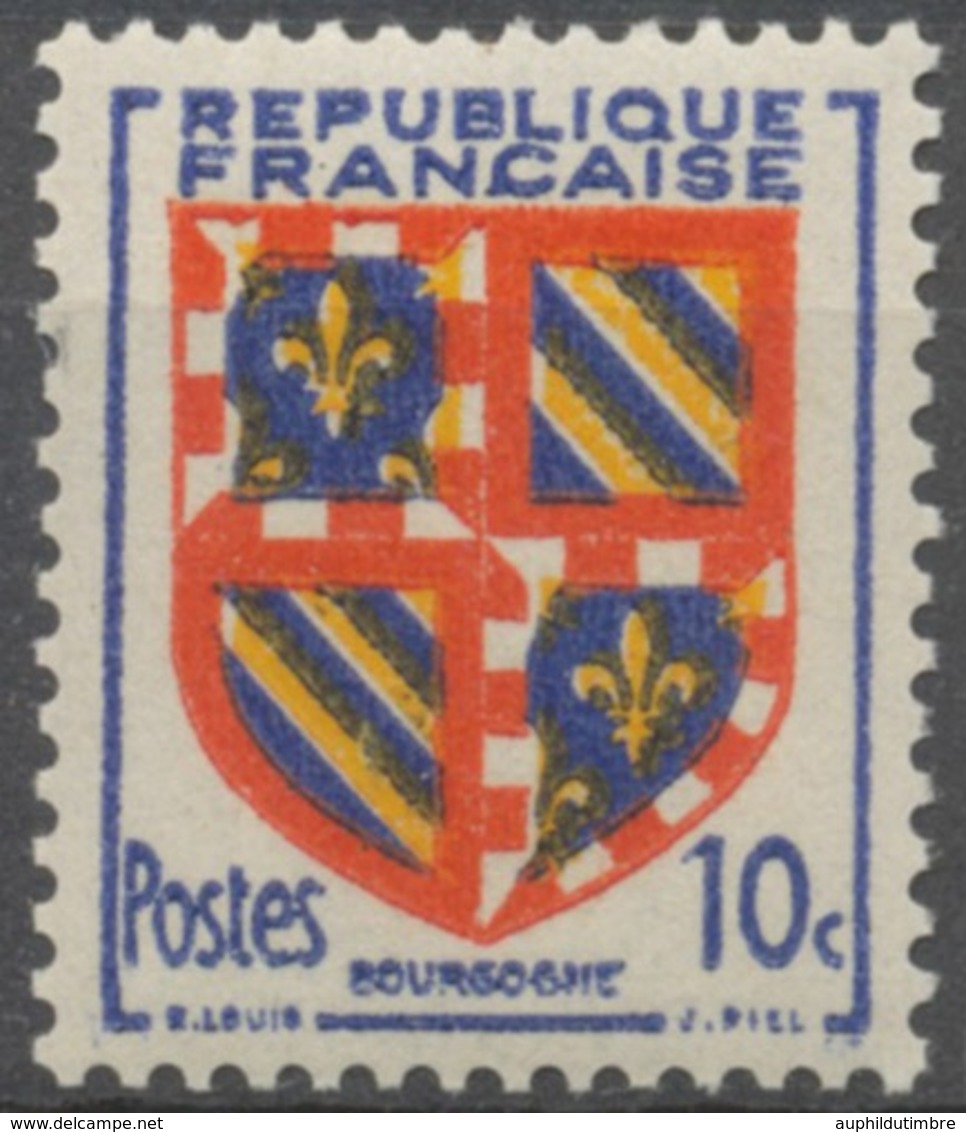 Armoiries De Provinces (IV) Bourgogne. 10c. Outremer, Rouge, Jaune Et Noir Neuf Luxe ** Y834 - Autres & Non Classés