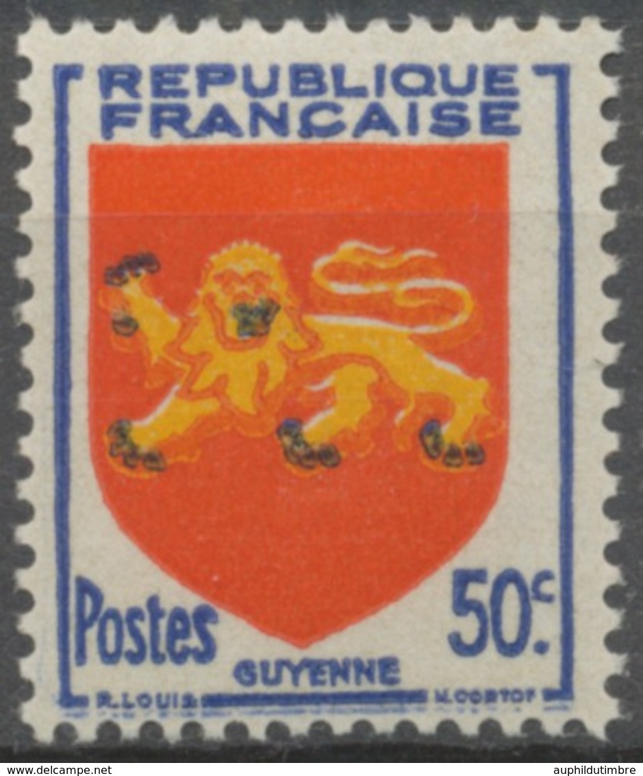 Armoiries De Provinces (IV) Guyenne. 50c. Outremer, Rouge, Jaune Et Noir Neuf Luxe ** Y835 - Unused Stamps