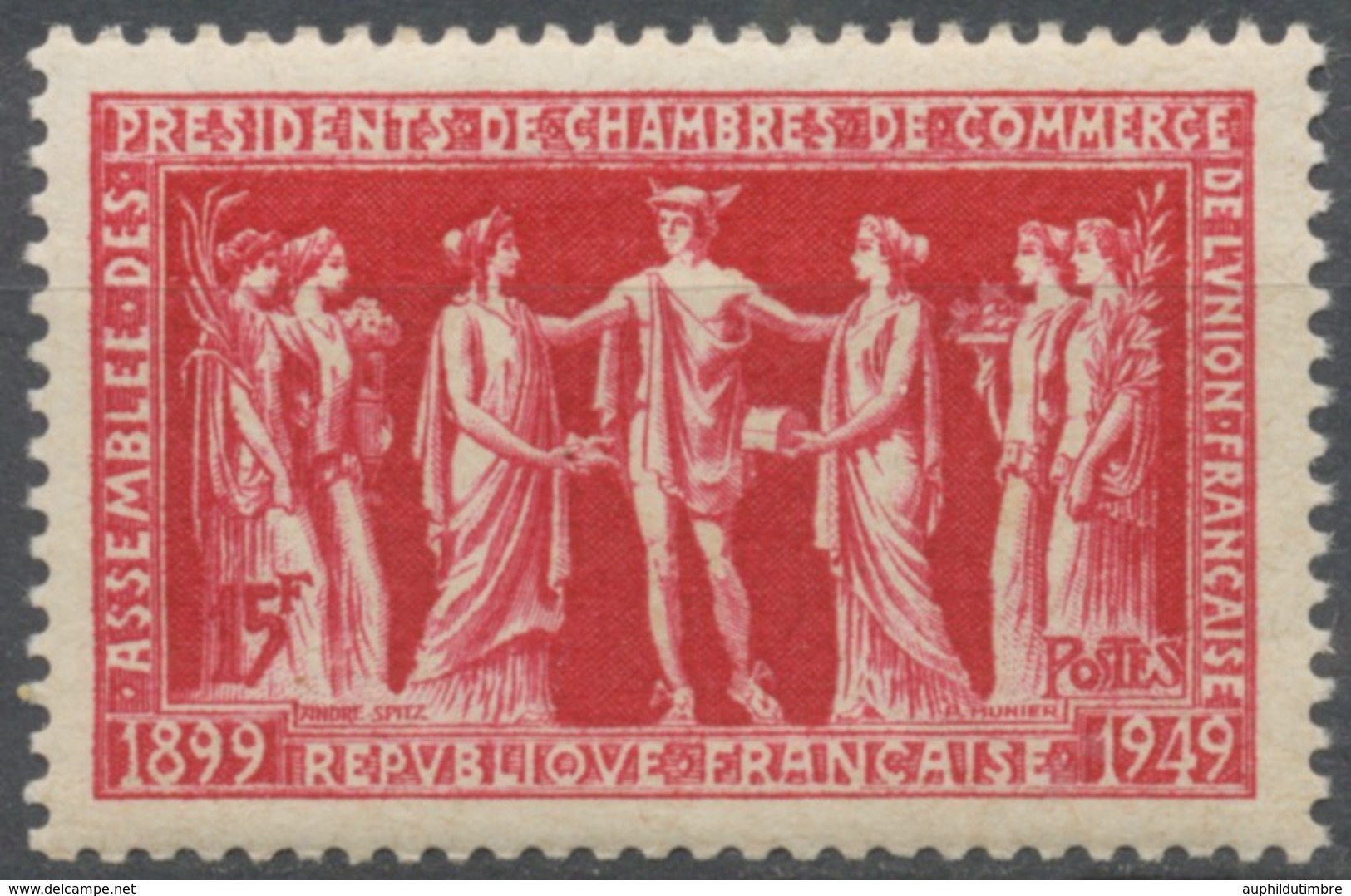 Assemblée Des Présidents De Chambres De Commerce L'Union Française, à Paris.  15f. Rouge Carminé Neuf Luxe ** Y849 - Nuevos