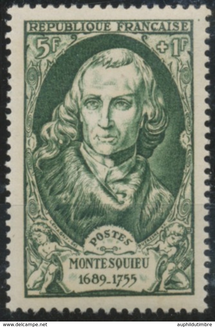 Célébrités Du XVIIIe Siècle Charles De Secondat, Baron De La Brède Et De Montesquieu. 5f. + 1f. Neuf Luxe ** Y853 - Nuevos