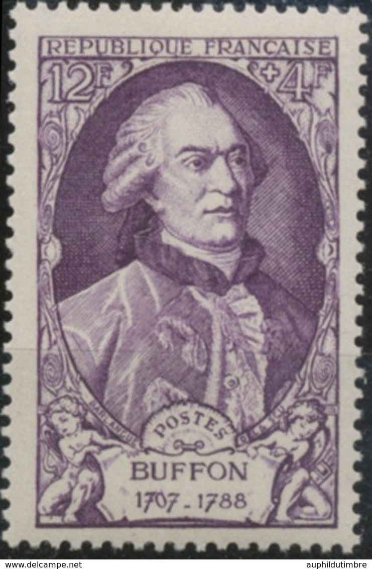 Célébrités Du XVIIIe Siècle (I) George Louis Leclerc, Comte De Buffon. 12f. + 4f. Violet Neuf Luxe ** Y856 - Neufs