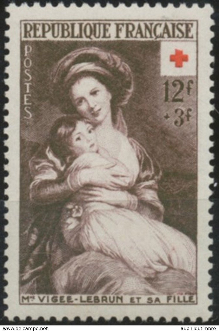 Au Profit De La Croix-Rouge. Marie-Louise Elisabeth Vigée-Le Brun Et Sa Fille 12f. + 3f. Brun. Neuf Luxe ** Y966 - Neufs