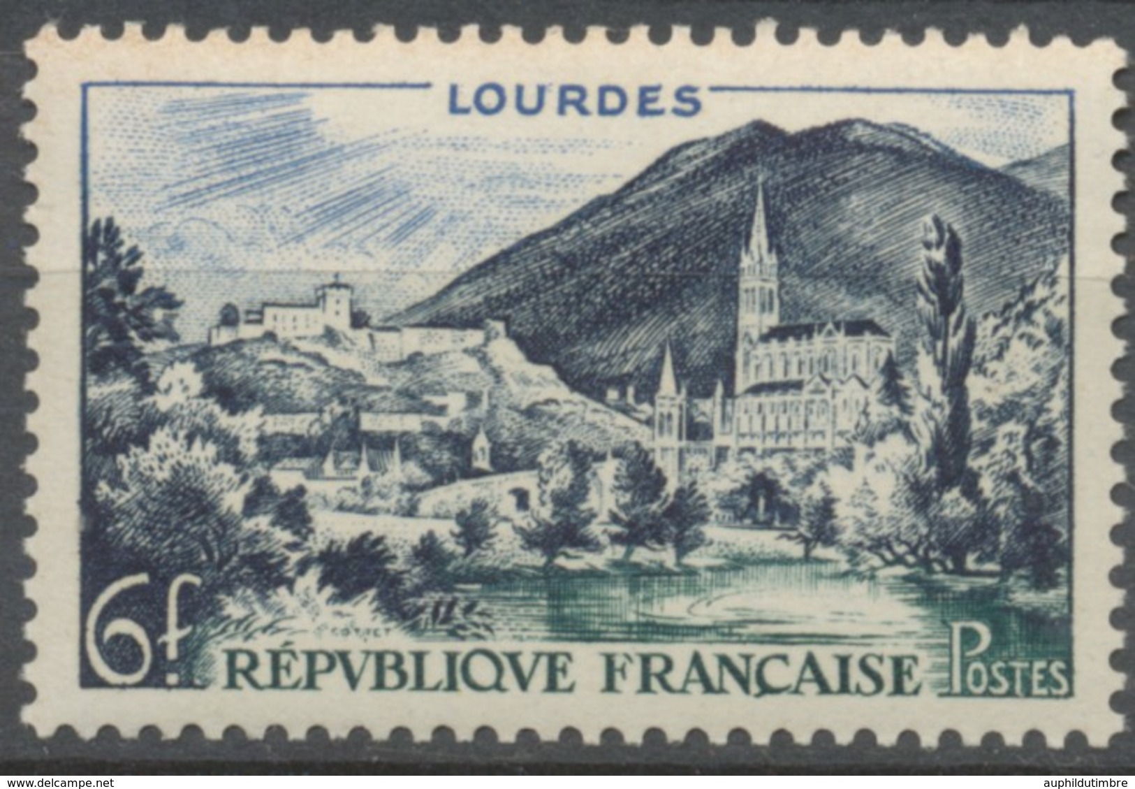 Série Touristique. Lourdes 6f. Bleu-noir, Outremer Et Olive. Neuf Luxe ** Y976 - Neufs