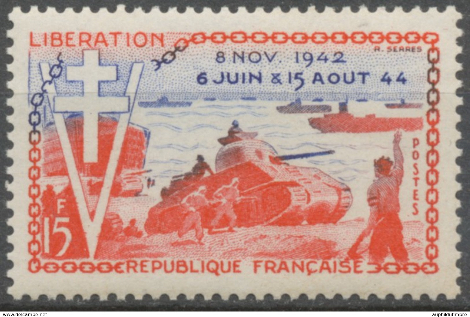 10e Anniversaire De La Libération. 15f. Rouge Et Bleu. Neuf Luxe ** Y983 - Unused Stamps