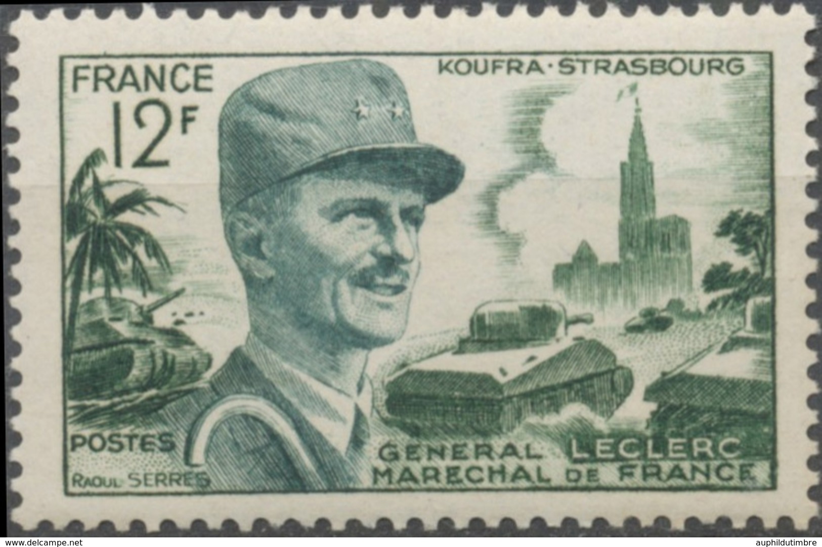 Maréchal Leclerc. Type De 1953 (no 942) 12f. Olive Et Bleu-gris. Neuf Luxe ** Y984 - Unused Stamps