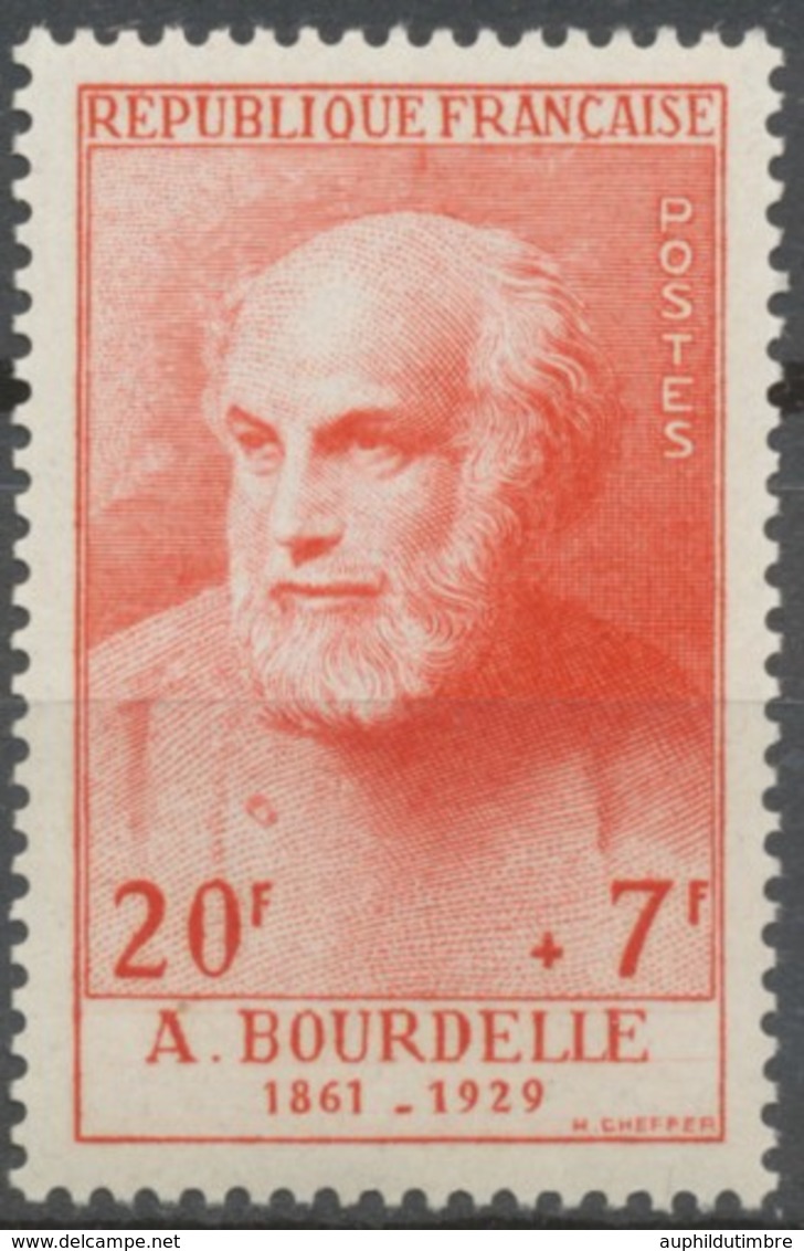 Célébrités Du XIIIe Au XXe Siècles. Bourdelle 20f. + 7f. Rouge. Neuf Luxe ** Y992 - Unused Stamps