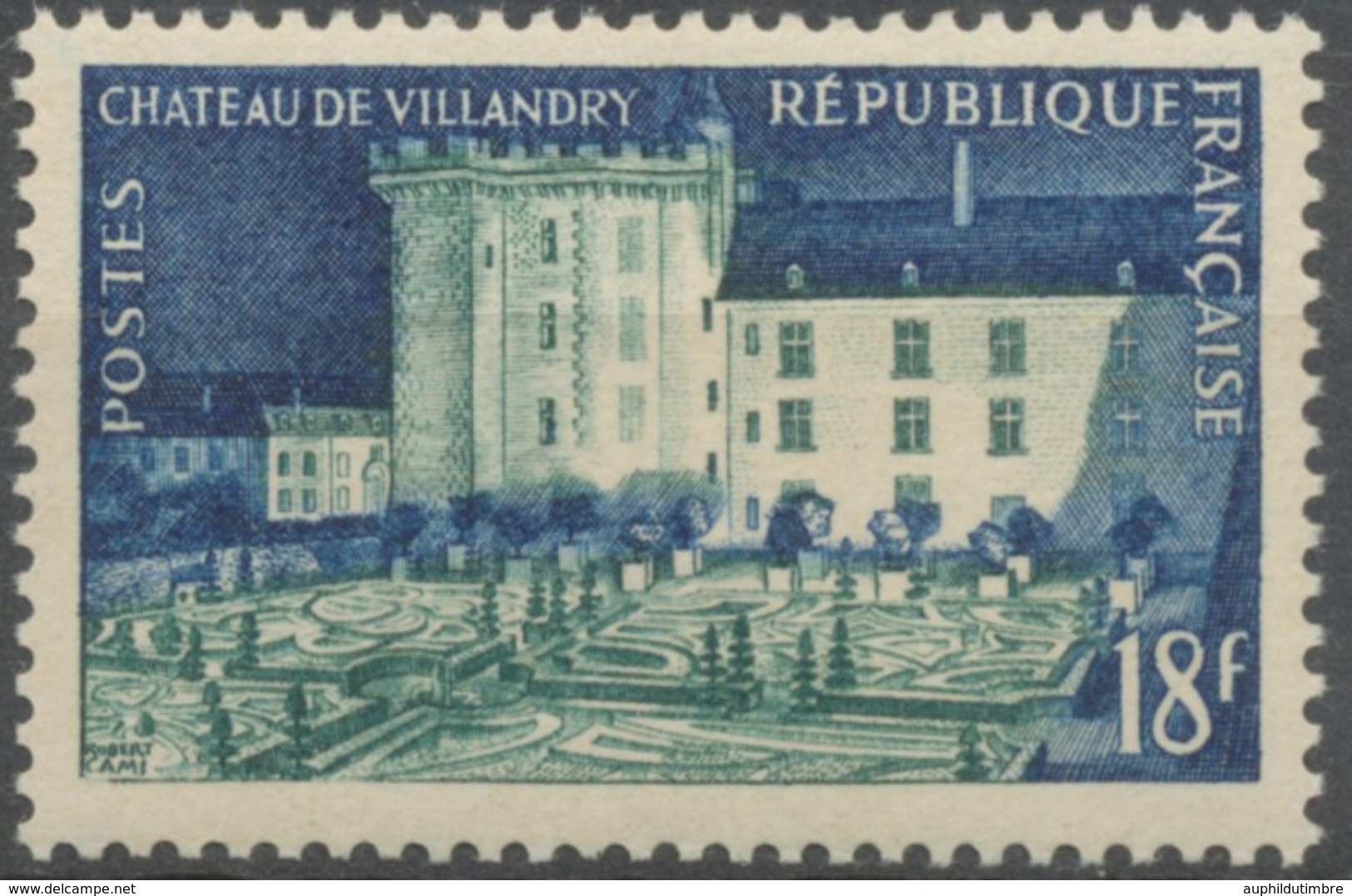 Château De Villandry (Touraine) 18f. Bleu Et Vert. Neuf Luxe ** Y995 - Ongebruikt