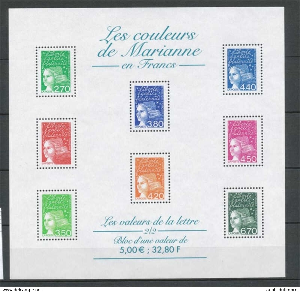 Couleurs De Marianne En Francs. 32f80 YB42 - Nuovi
