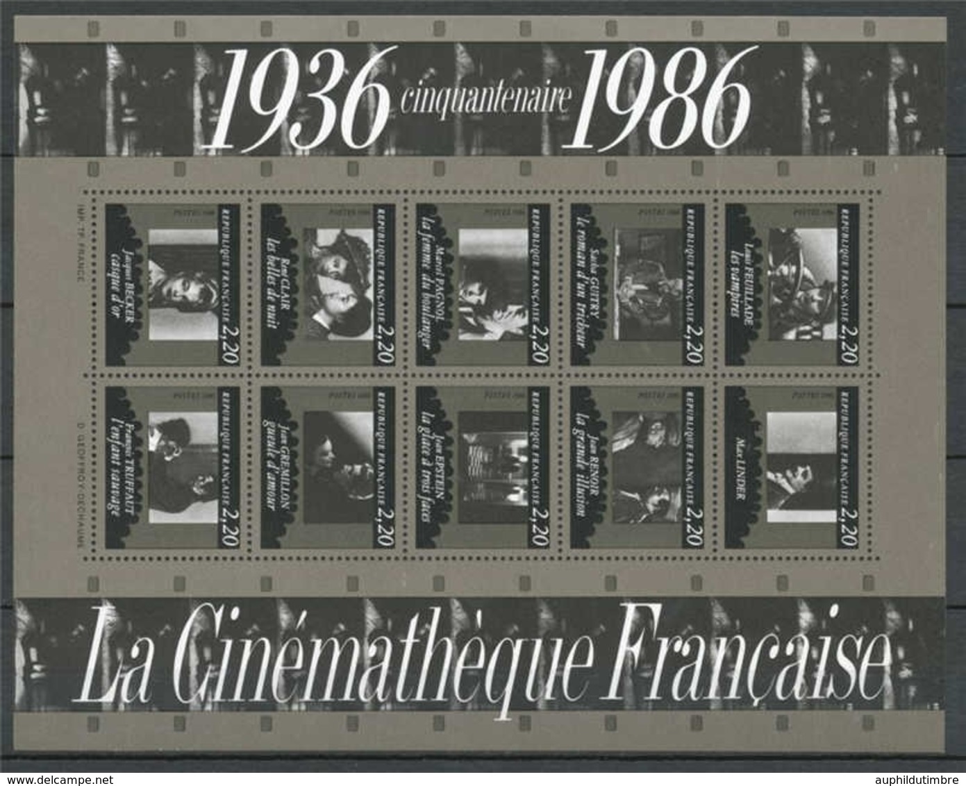 Cinquantenaire De La Cinémathèque Française YB9 - Mint/Hinged