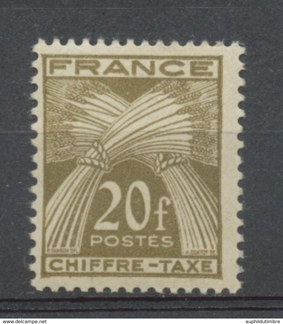 Type Gerbes. N°77 20f. Brun-olive N** YX77 - 1859-1959 Neufs