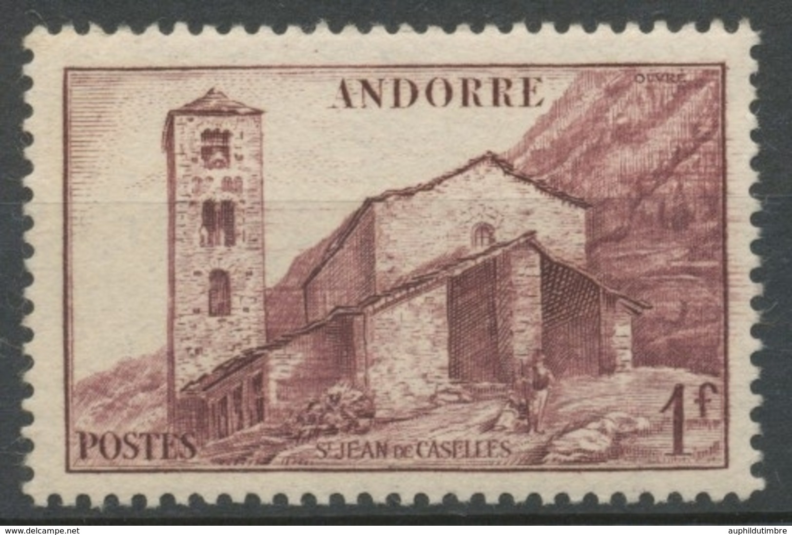 Andorre Français N°100, 1f. Lilas NEUF** ZA100 - Ungebraucht