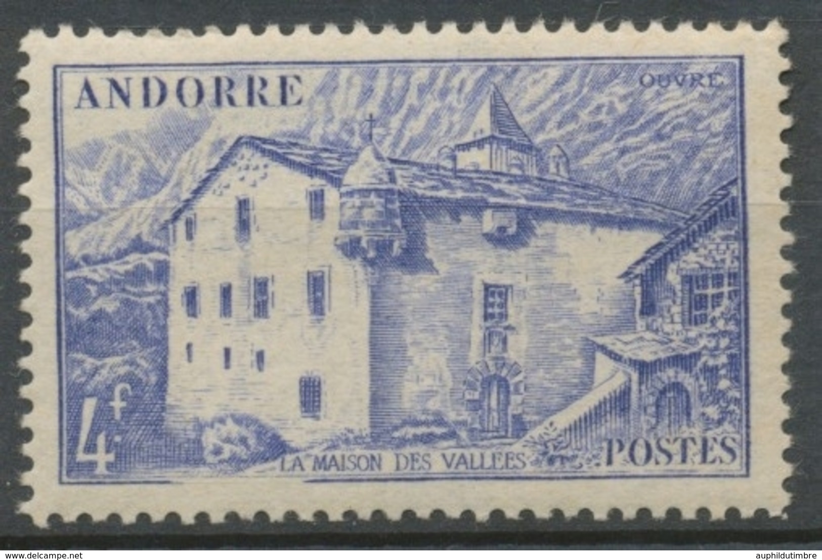 Andorre Français N°107, 4f. Outremer NEUF** ZA107 - Unused Stamps