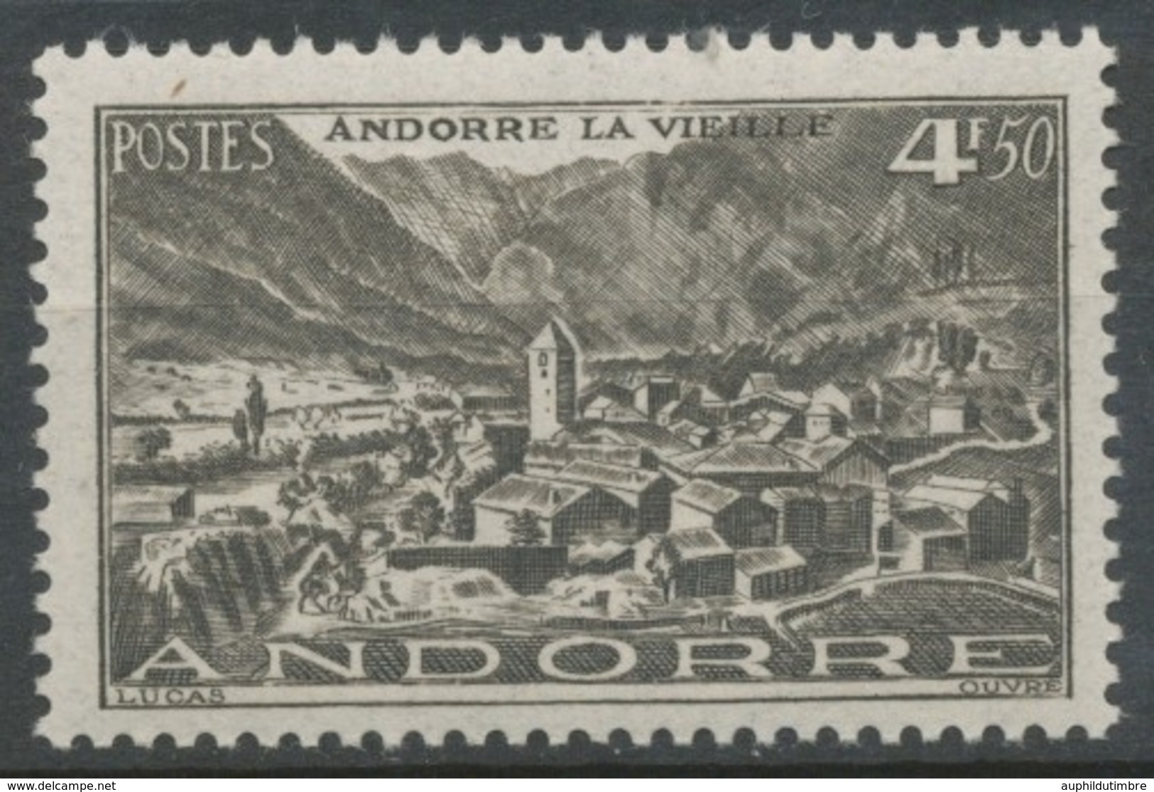 Andorre Français N°108, 4f.50 Brun-noir NEUF** ZA108 - Unused Stamps