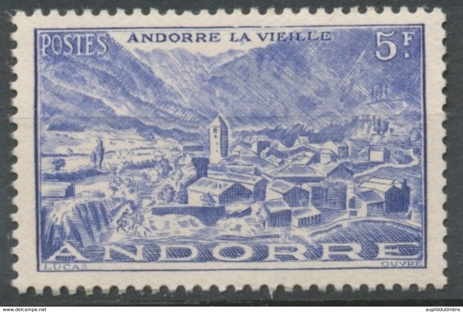 Andorre Français N°109, 5f. Outremer NEUF** ZA109 - Neufs