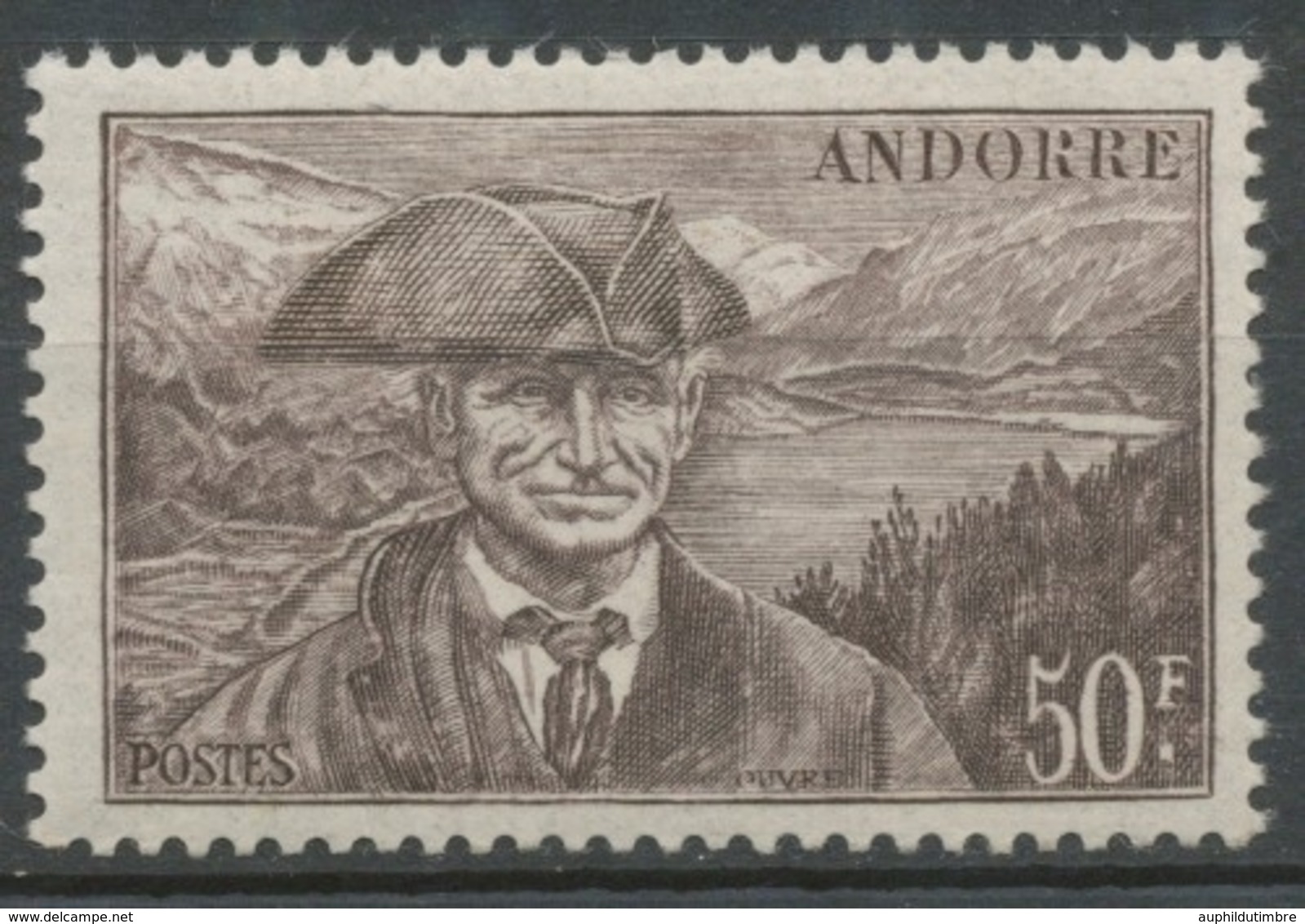 Andorre Français N°118, 50f. Brun-lilas NEUF** ZA118 - Ungebraucht