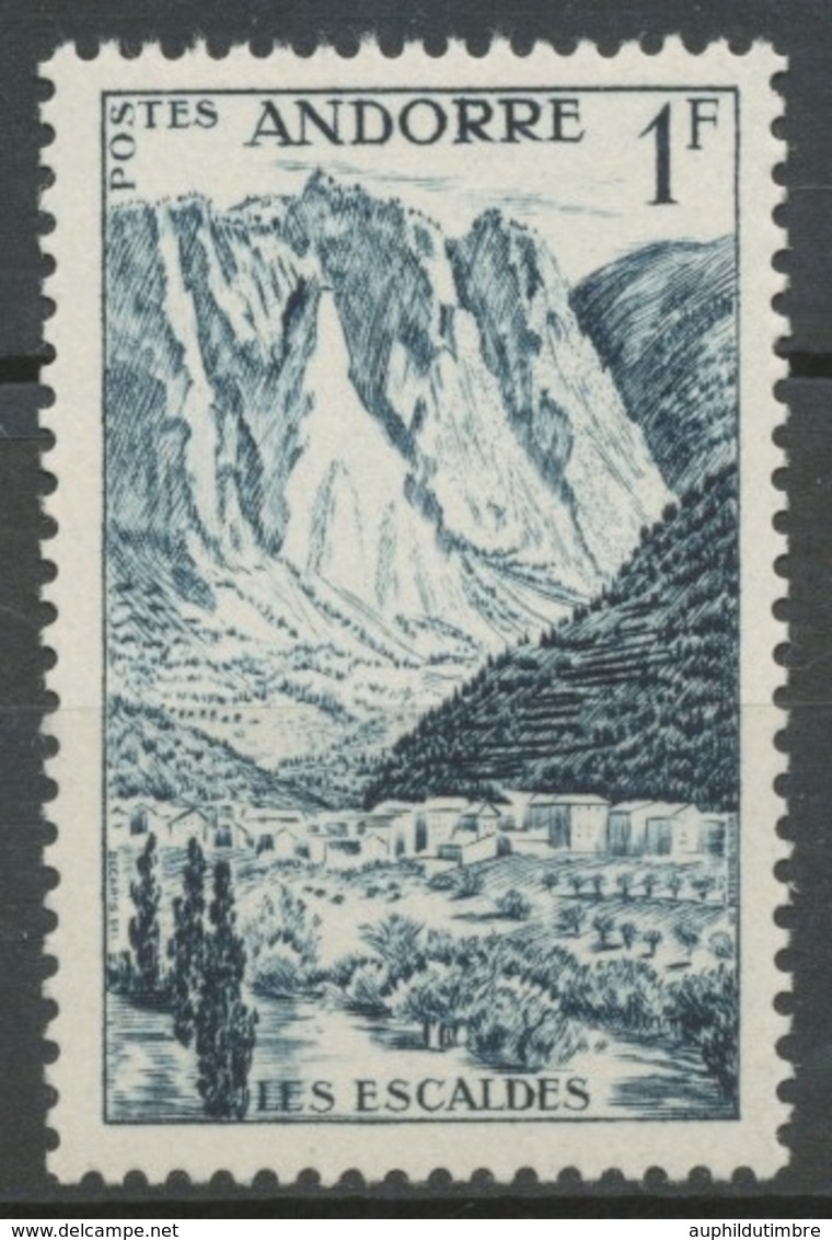 Andorre Français N°138, 1f. Bleu-gris NEUF** ZA138 - Unused Stamps