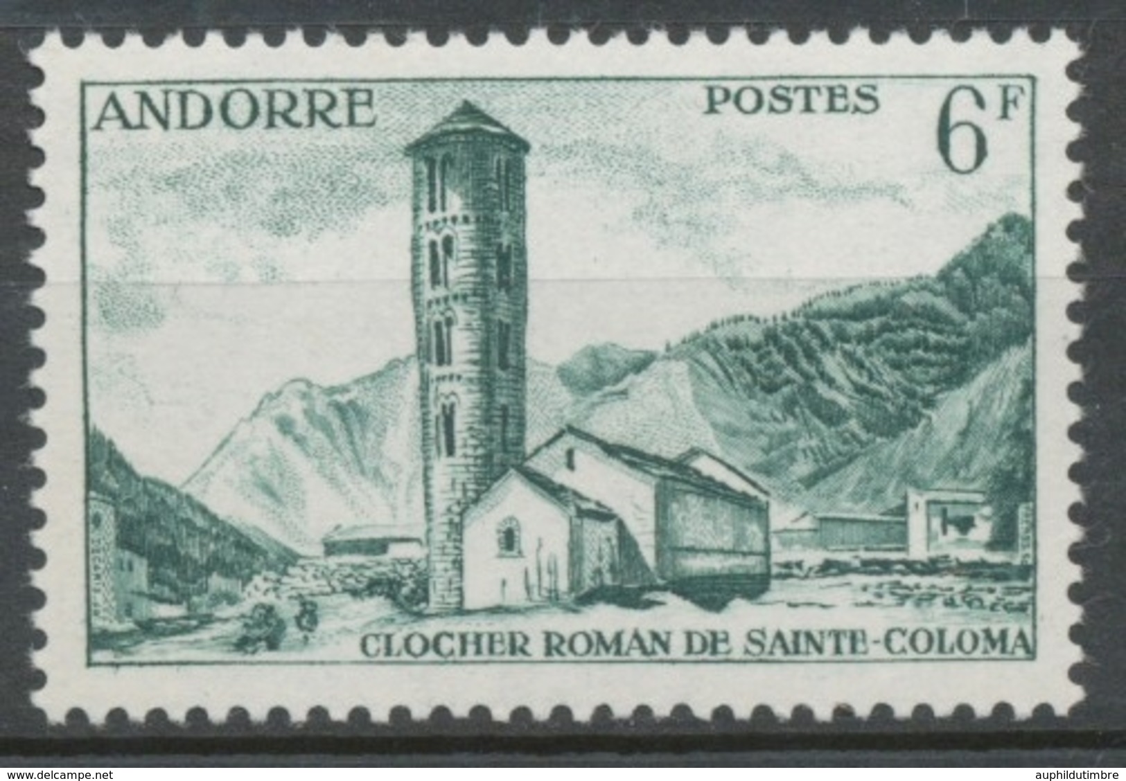 Andorre Français N°142, 6f. Vert NEUF** ZA142 - Unused Stamps