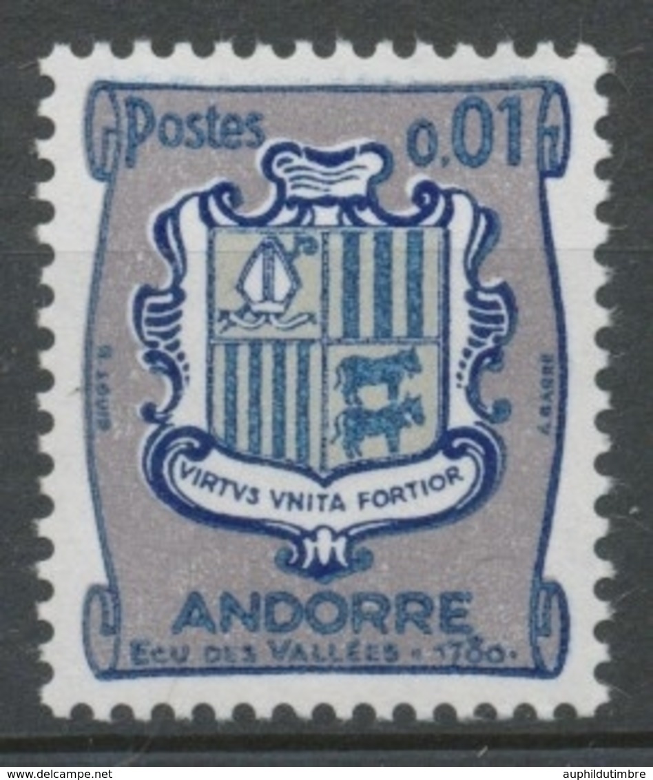 Andorre FR N°153A 1c Gris-bleu/gris Clair/bleu N** ZA153A - Nuevos