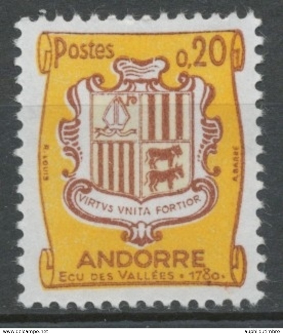 Andorre FR N°157 20c. Brun Et Jaune NEUF** ZA157 - Neufs