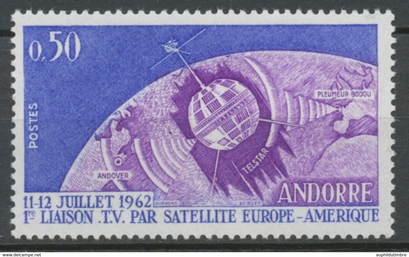 Andorre FR N°165 50c. Outremer Et Lilas NEUF** ZA165 - Nuovi