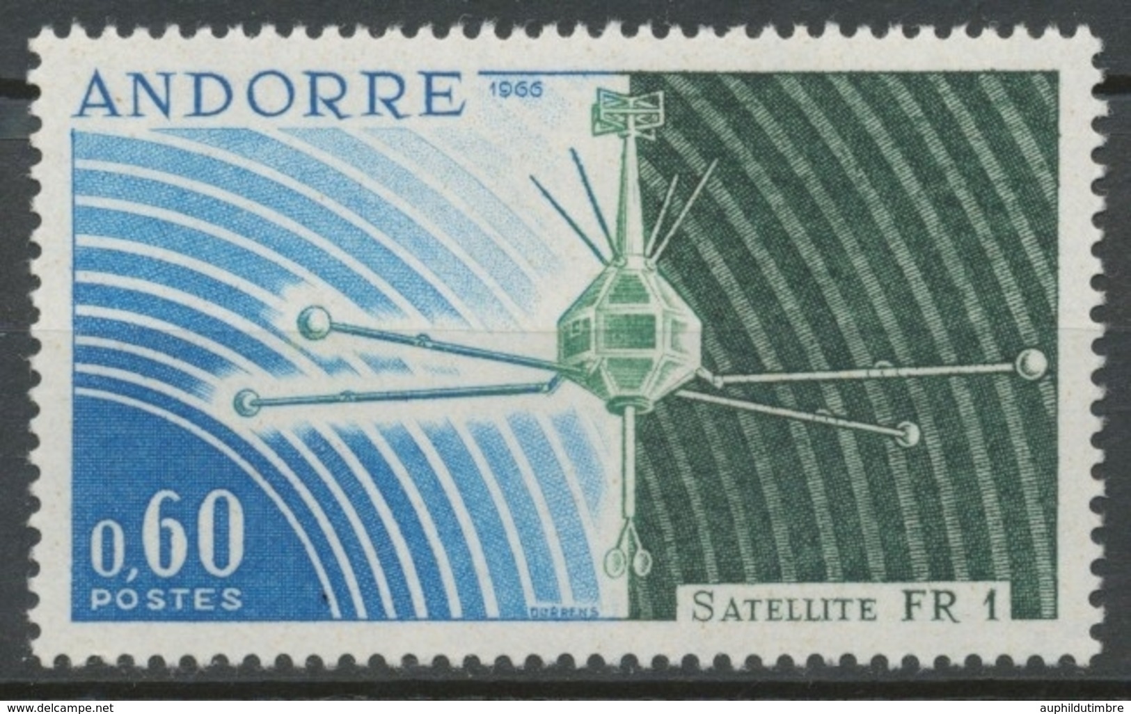 Andorre FR N°177 60c Vert Foncé/vert N** ZA177 - Unused Stamps