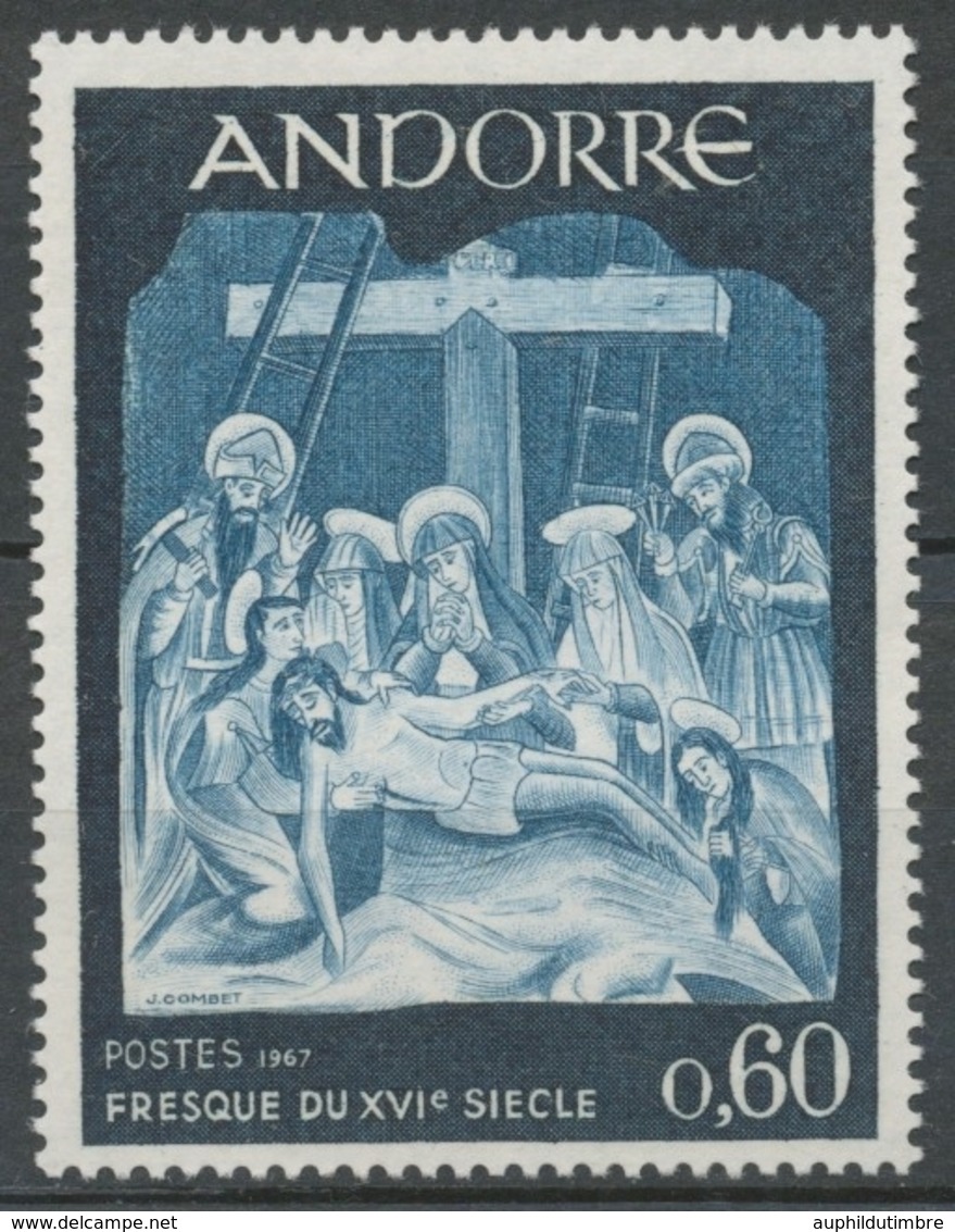 Andorre FR N°186 60c. Bleu Foncé/turquoise N** ZA186 - Ungebraucht