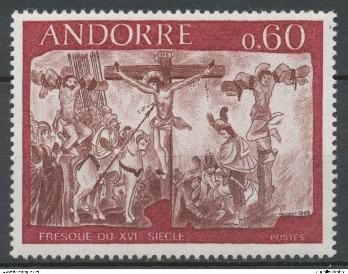 Andorre Français N°193 60c. Rouge Et Bistre NEUF** ZA193 - Neufs