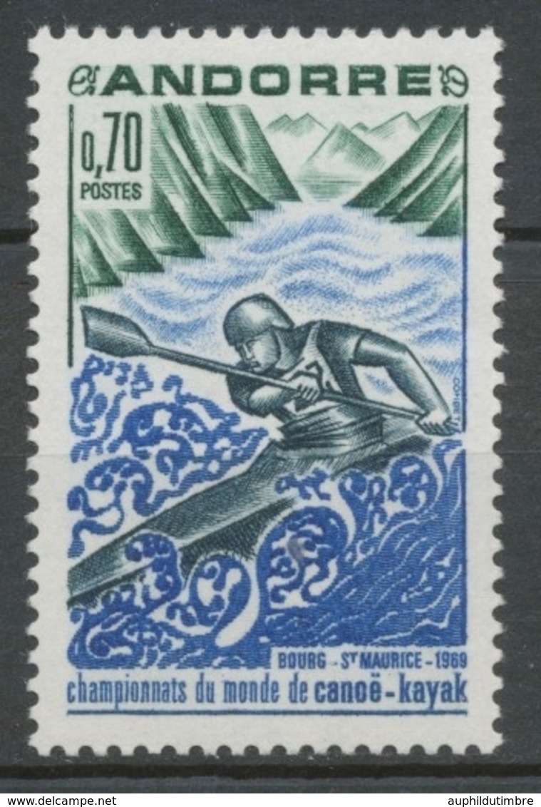 Andorre FR N°196 70c Bleu/ardoise/vert-bleu N** ZA196 - Neufs