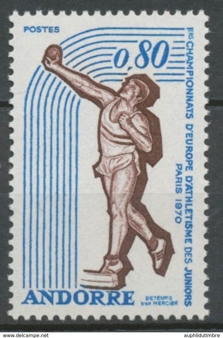 Andorre FR N°205 80c. Bleu Et Brun-violet N** ZA205 - Nuovi