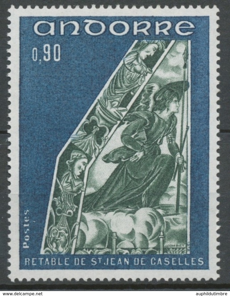 Andorre FR N°223 90c Bleu-vert/vert Foncé N** ZA223 - Neufs