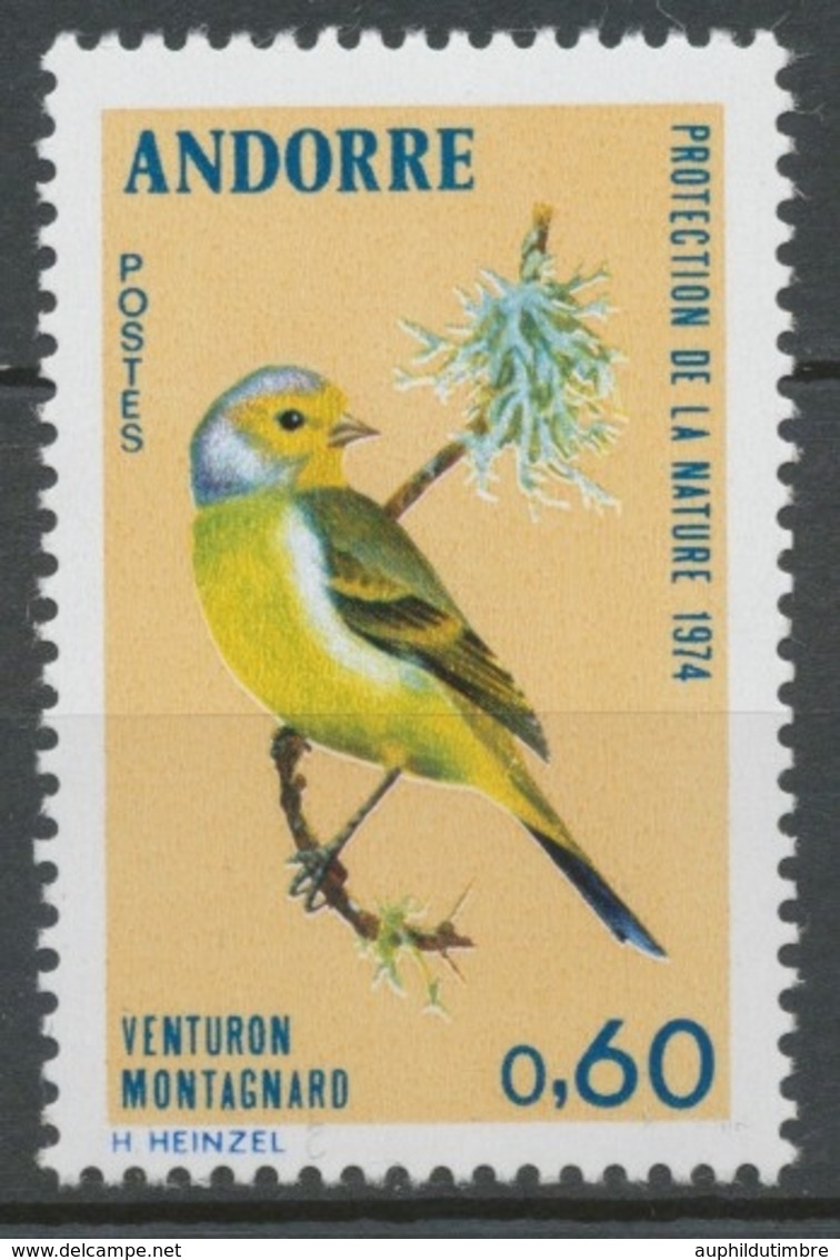 Andorre FR N°240 60c Venturon Montagnard N** ZA240 - Unused Stamps