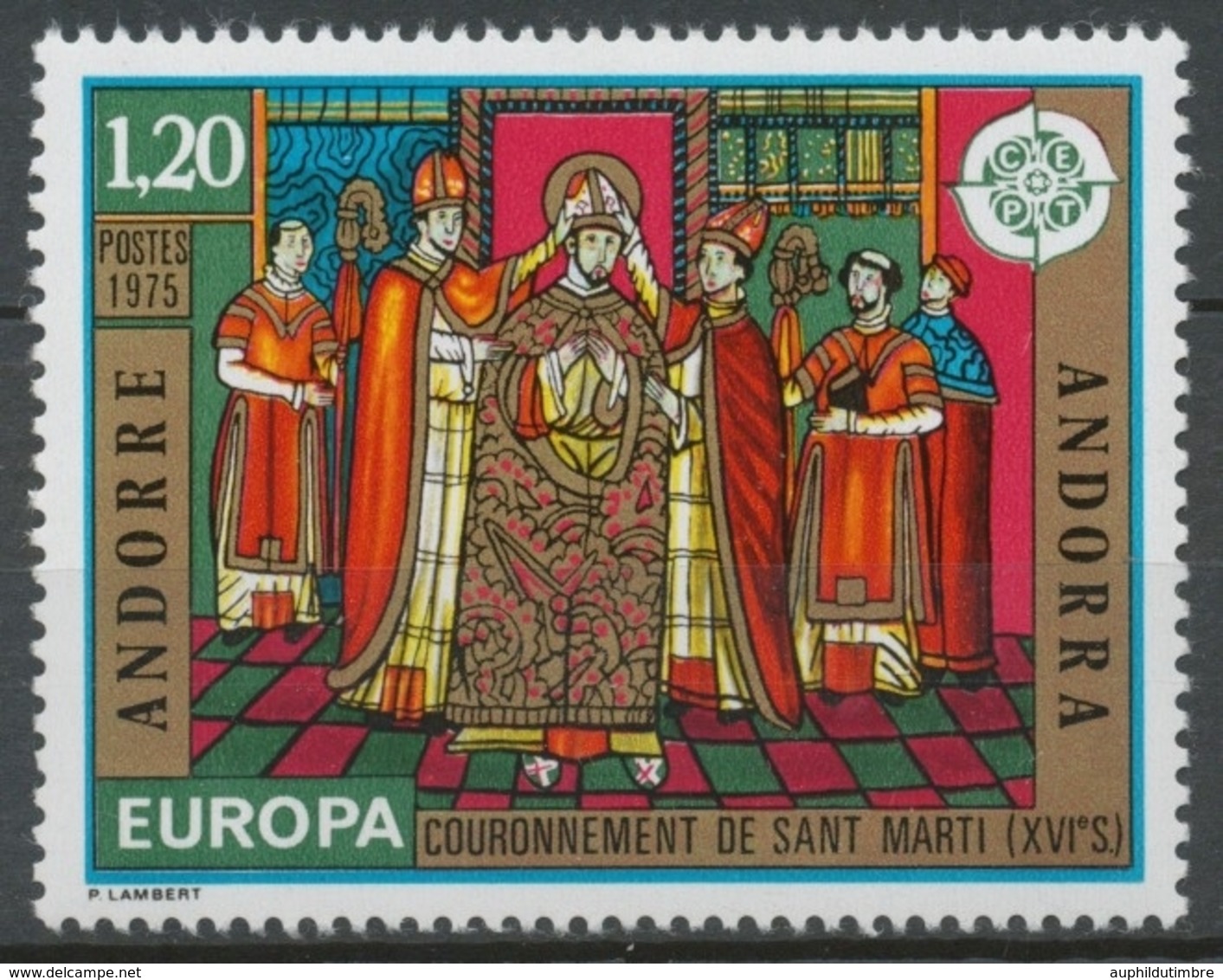 Andorre FR N°244 1f20 Or Et Polychrome N** ZA244 - Nuevos