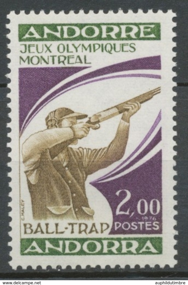 Andorre Français N°256, 2f Olive/violet/brun N** ZA256 - Unused Stamps