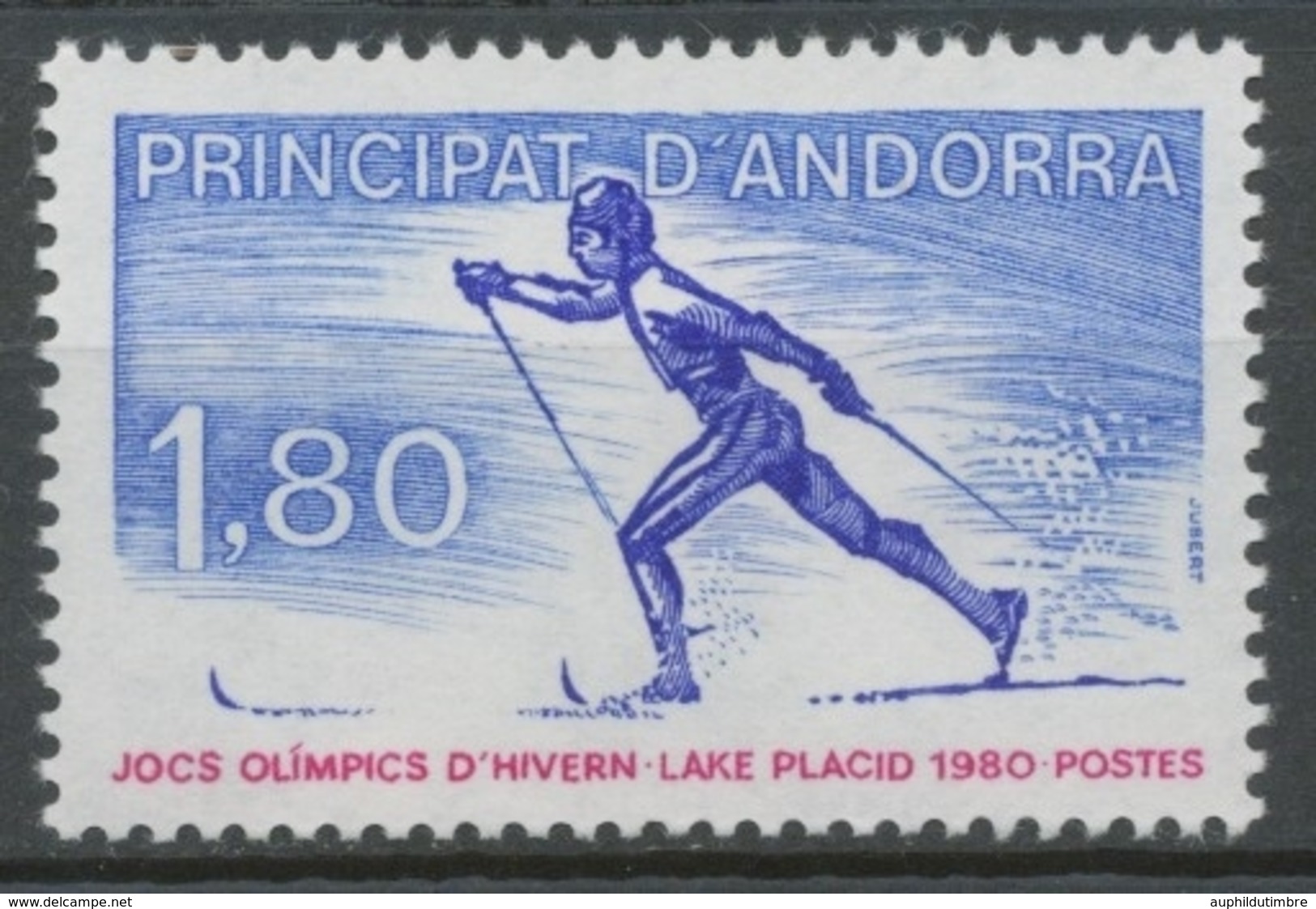 Andorre FR N°283 1f.80 Bleu/rge/outremer N** ZA283 - Unused Stamps