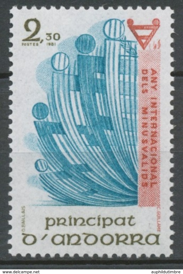 Andorre FR N°299 2f.30 Brun-rouge/bleu/noir N** ZA299 - Unused Stamps