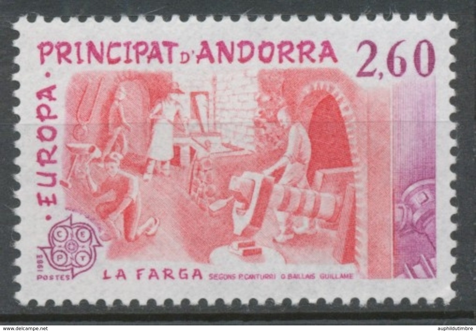 Andorre FR N°314 2f.60 Forge Catalane N** ZA314 - Unused Stamps